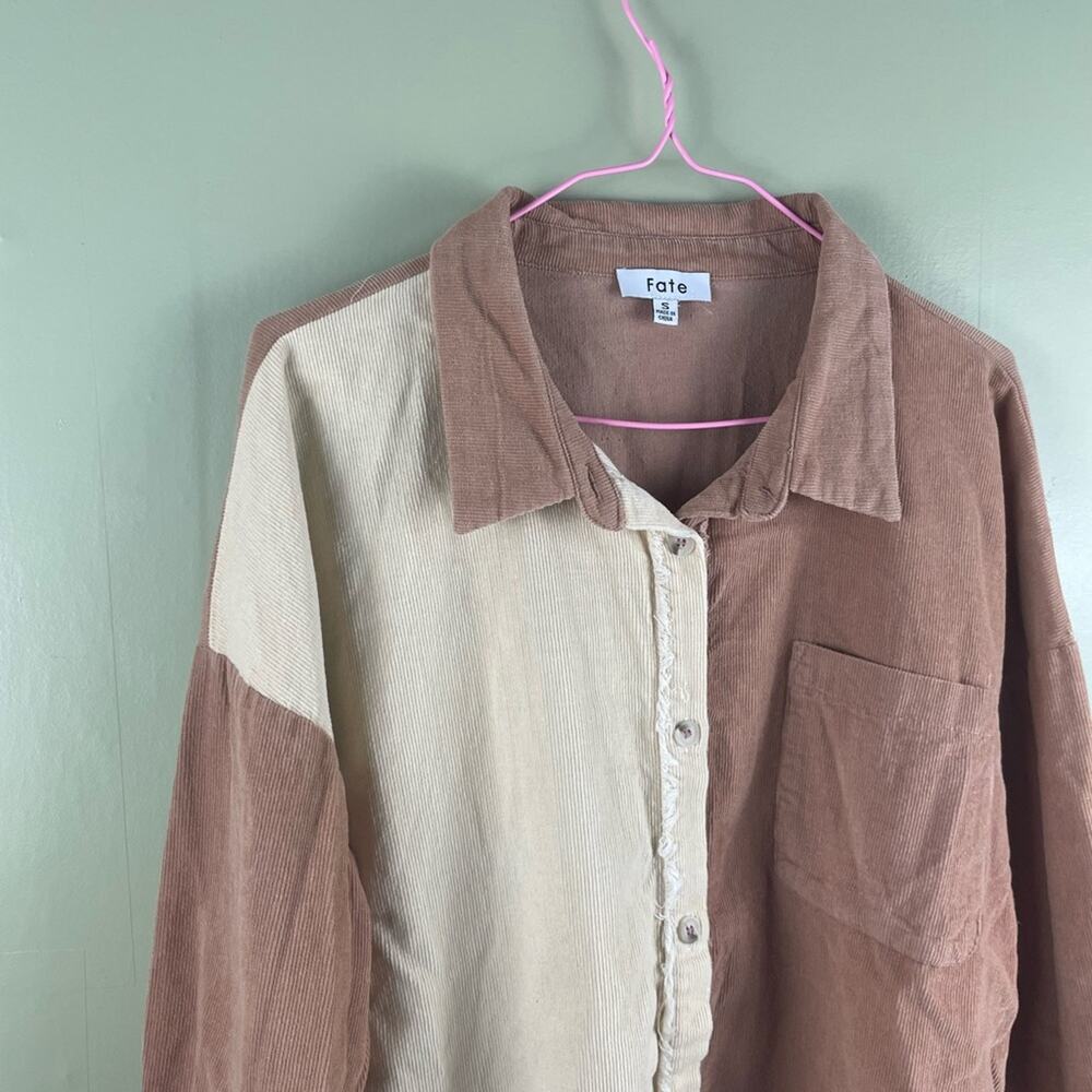 Fate Colorblock Button Down Shacket - image 2